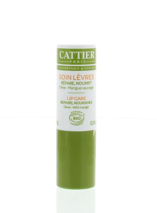 Cattier lip balm in 4g tube, natural lip care product with nourishing ingredients, designed to hydrate and protect lips.