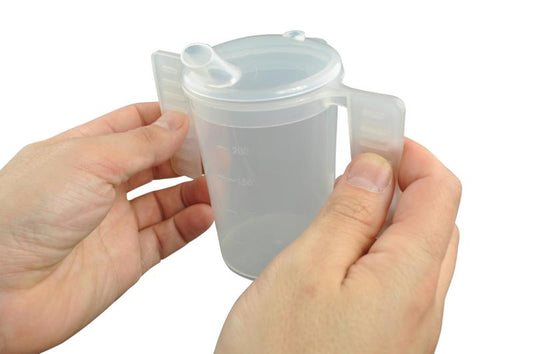 Able 2 kitchen drink cup with lid and handle, single piece, durable and practical for everyday use