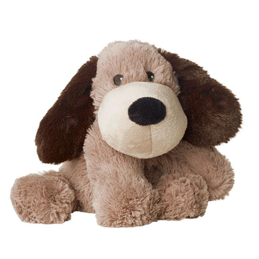 Warmies Hond donkerbruin Gary plush toy, soft stuffed animal from Warmies, designed for cuddling and comfort.