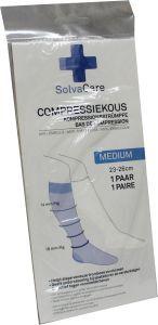 Solvacare compression stockings in size M (23-26 cm) with bandages, designed for leg support and compression therapy.