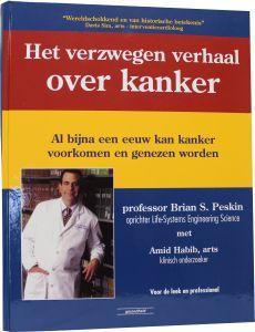 Succesboeken book titled "Het verzwegen verhaal over kanker" showing the cover with title text and author details.