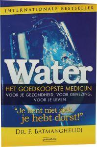 Succesboeken Water book cover featuring the title "Het goedkoopste medicijn" with colorful design and branding.