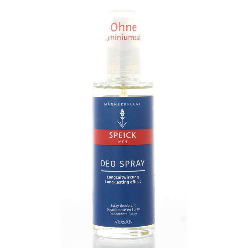 Speick Men vegan deodorant spray, 75ml, in a sleek bottle with a spray nozzle, designed for fresh, natural scent.