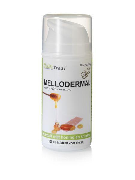 PhytoTreat Mellodermal honingcreme for indoor animals, 100ml, pet skincare cream with soothing ingredients.