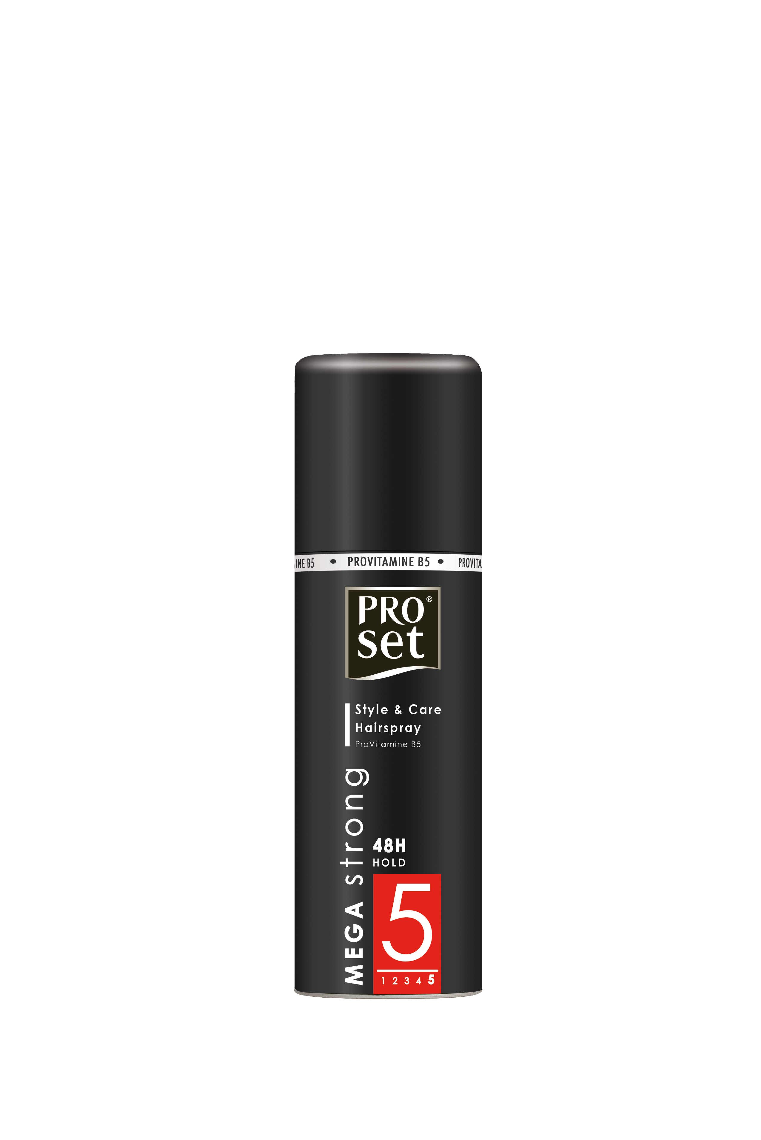 Proset Haarspray mega sterk, 50ml, hair styling spray in a clear spray bottle, designed for strong hold and long-lasting style.