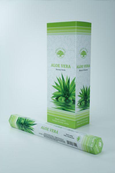 Green Tree Wierook aloe vera incense sticks, 20-pack, natural aroma, ideal for relaxation and incense burning.