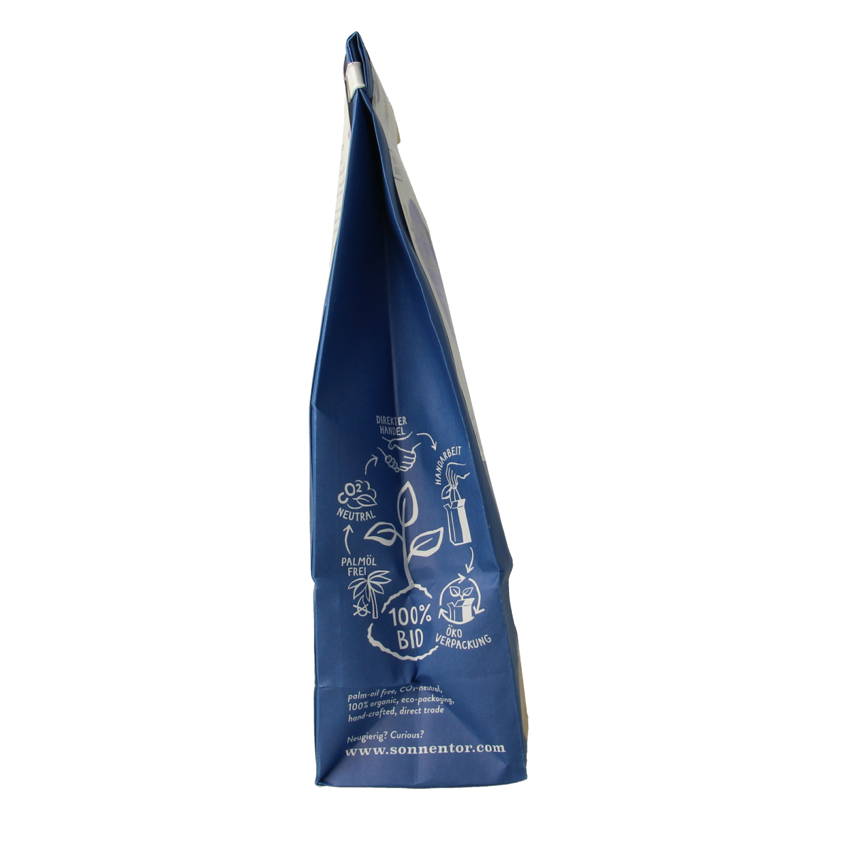Sonnentor organic lavender blossom tea in a 70g package, featuring dried lavender flowers for a calming herbal infusion.