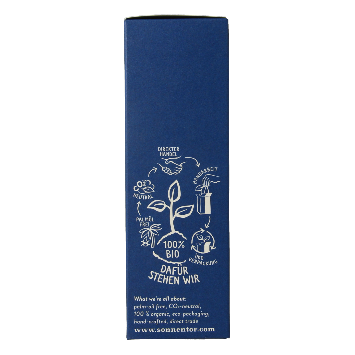 Sonnentor Engelse zwarte theemelange in losse Assam thee, bio, 95g package with dark tea leaves and packaging label.