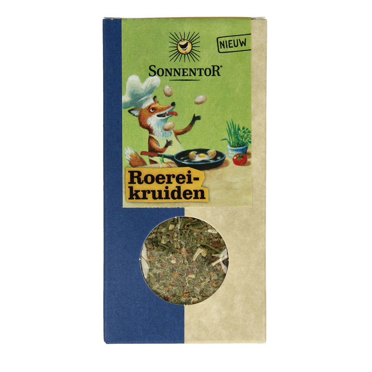 Sonnentor Roerei-kruiden bio, 70g, organic herb mix for cooking, featuring fresh herbs and natural ingredients.
