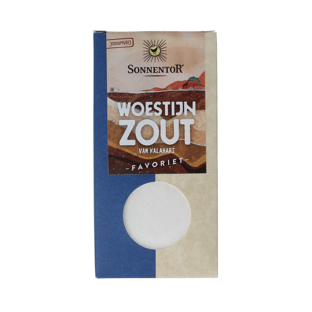 Sonnentor Kalahari woestijnzout fijn, 150g, fine desert salt from Sonnentor, used for seasoning and culinary purposes.