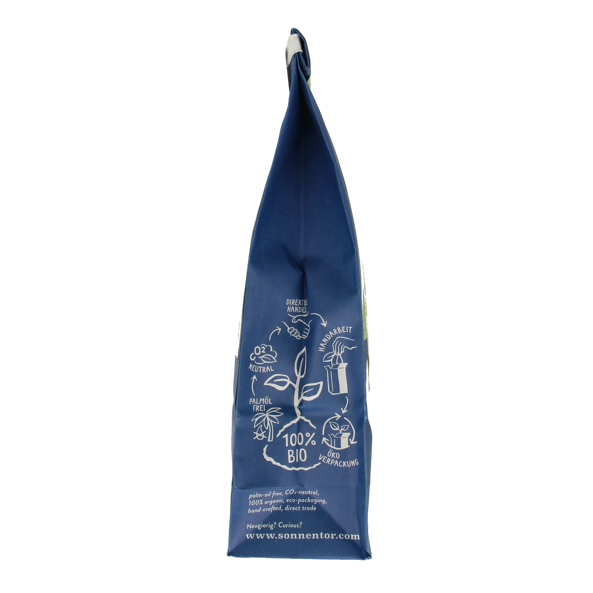 Sonnentor Lentekus loose organic tea in 80g package, showcasing fresh tea leaves and packaging design.