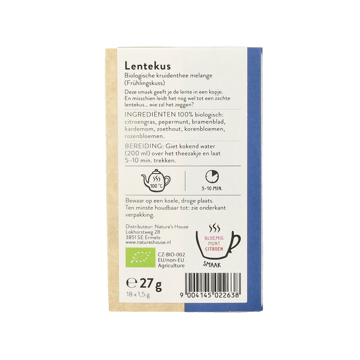 Sonnentor Lentekus bio coffee and tea sachets, 18-pack, with organic herbal tea and coffee blend in individual sachets.