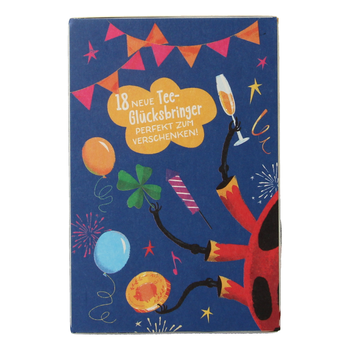 Sonnentor Nieuwjaarsthee bio in 18 tea bags, featuring a colorful box with natural herbal tea ingredients.
