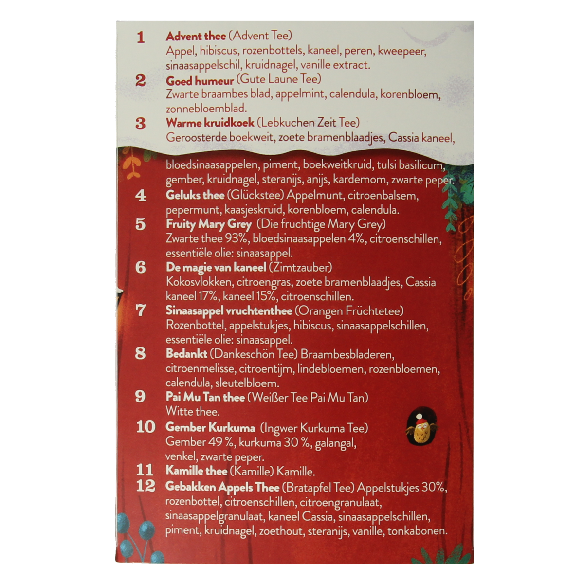 Sonnentor Advent kalender thee bio with 24 tea bags, featuring a festive design and natural packaging for seasonal enjoyment.
