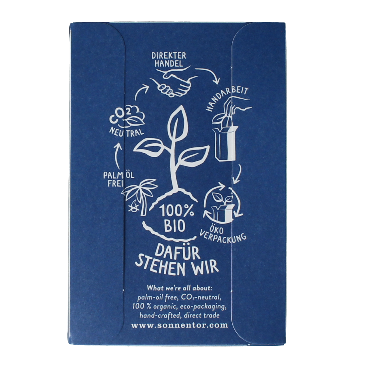 Sonnentor organic citronella, verbena, and lavender tea in an 18-pack of tea bags, showcasing fresh herbs and tea packaging.
