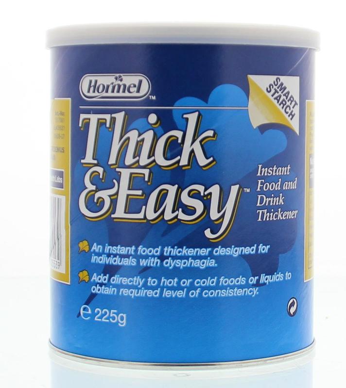 Fresenius Thick & Easy Verdikkingsmiddel, 225g, medical diet supplement in a clear container with scoop