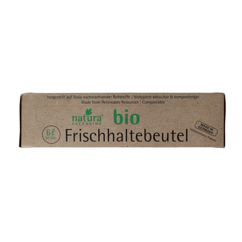 Biomat Natura compost lunchzakken, 6-liter household trash bags, 20 pieces, biodegradable waste disposal, eco-friendly design