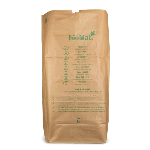 Biomat compostable paper trash bags, 240L household waste bags, set of 25, eco-friendly garbage bags for home use