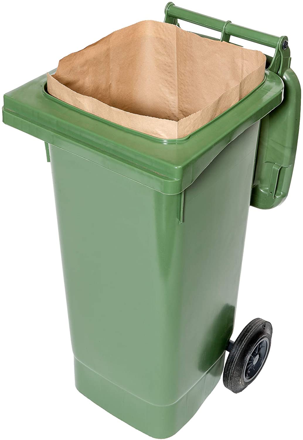 Biomat composteerbare papier vuilniszakken voor 120/140 liter afval, 25 stuks, geschikt voor huishoudelijk afval.