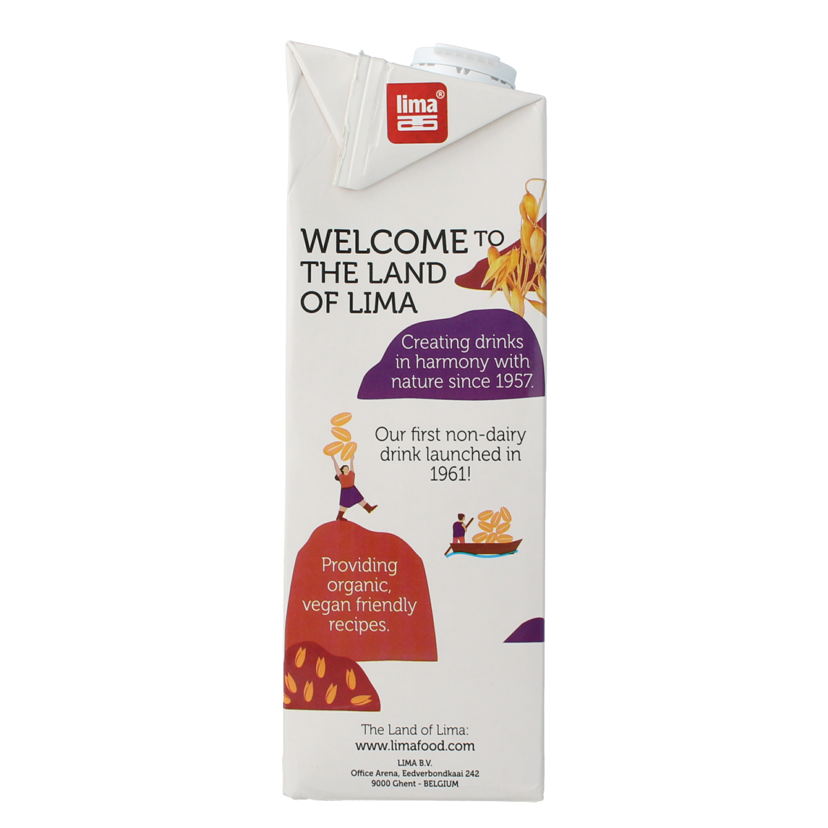 Lima Barista oat sugar-free bio drink in a 1-liter bottle, suitable for coffee and beverage recipes.