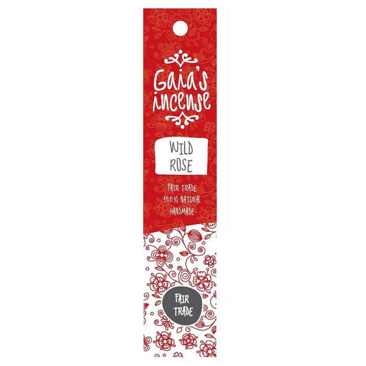 Volatile Wild Rose incense sticks, 15-pack, featuring natural floral scent and traditional incense presentation.