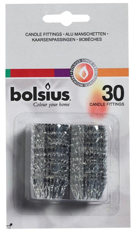 Bolsius Kaarsaanpassing zilver blisterverpakking 30.00 Stuks