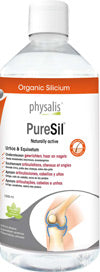 Physalis Puresil 500ml herbal supplement bottle from Physalis, featuring the product label and packaging details.