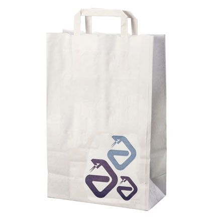 Spruyt Hillen paper carrying bag with handles, size 32x16x45 cm, shown in the product image.