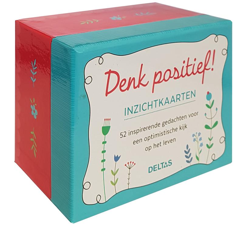 Set of Deltas Denk positief inzichtkaarten 1.00 showing colorful cognitive and motivational cards for mental clarity.