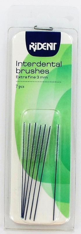 Rident interdentale borstel, 3 mm, set of 7, for effective interdental cleaning and oral hygiene.