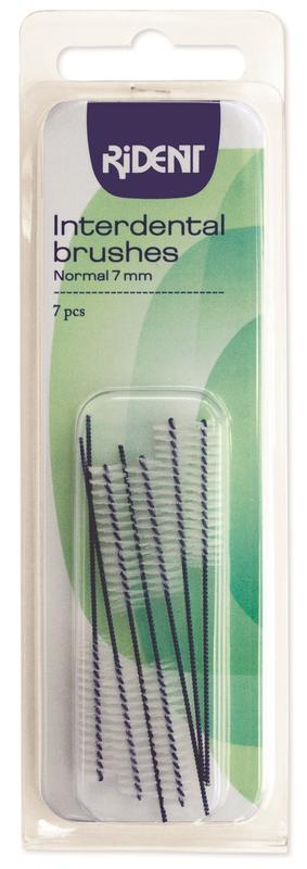 Rident interdentale borstel 7 mm pack of 7, dental interdental brush for effective gum and tooth cleaning.