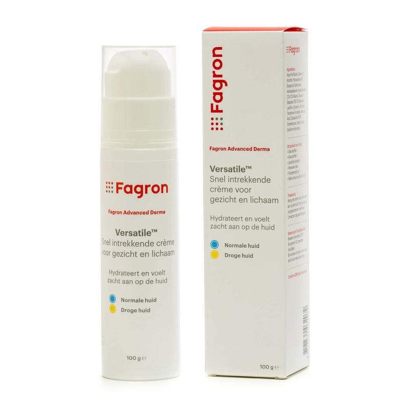 Fagron Versatile 100g body care product in a jar, displayed with a clean background, showcasing the product packaging.