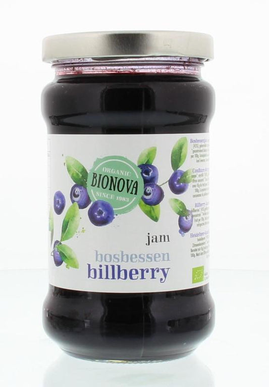 Bionova biologische bosbessenjam, 340 gram, potje broodbeleg