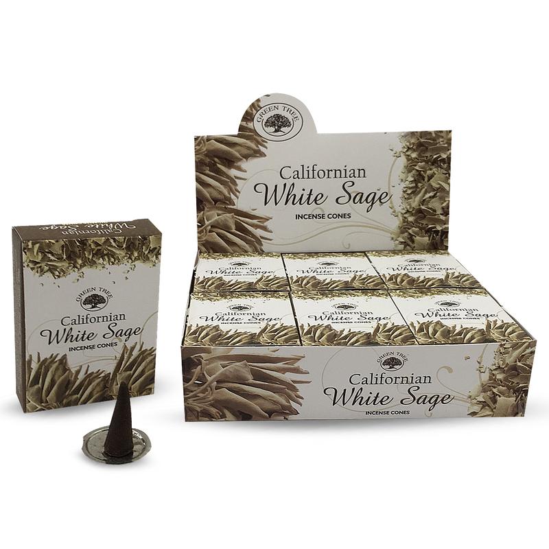 Green Tree California white sage incense sticks, 10-pack, natural herbal aroma for spiritual and cleansing rituals.