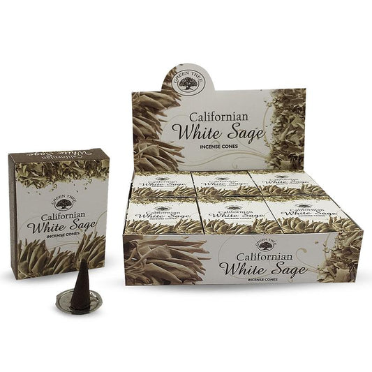 Green Tree California white sage incense sticks, 10-pack, natural herbal aroma for spiritual and cleansing rituals.