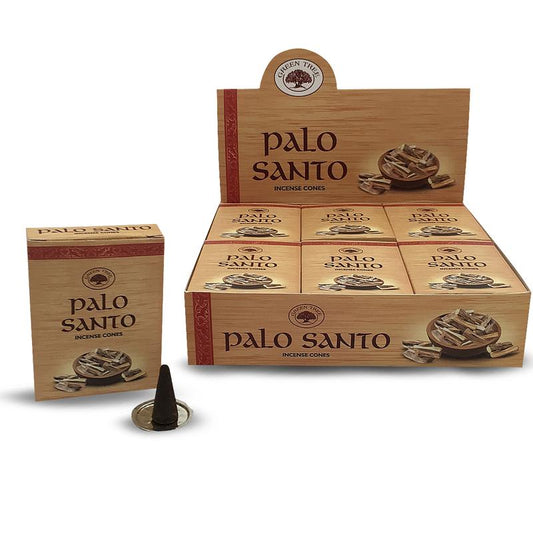 Green Tree Kegelwierook Palo Santo incense sticks, set of 10, natural wood scent, traditional aromatic incense for relaxation.