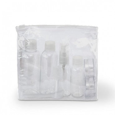 Four 4-Travel travel cosmetic bottles set for toiletries and liquids, compact travel accessories for convenient packing.
