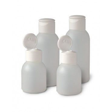 Set of four 4-Travel travel bottles for liquids, compact travel accessories for toiletries and liquids on the go.