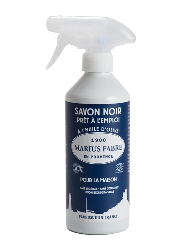 Marius Fabre Savon Noir Lavoir Zwarte Zeep Spray, 500ml, natural cleaning product for household use, in a spray bottle