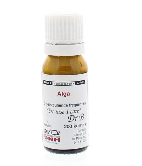 DNH Alga kruidenpreparaten box containing 200 pieces of dried seaweed supplements on a white background.