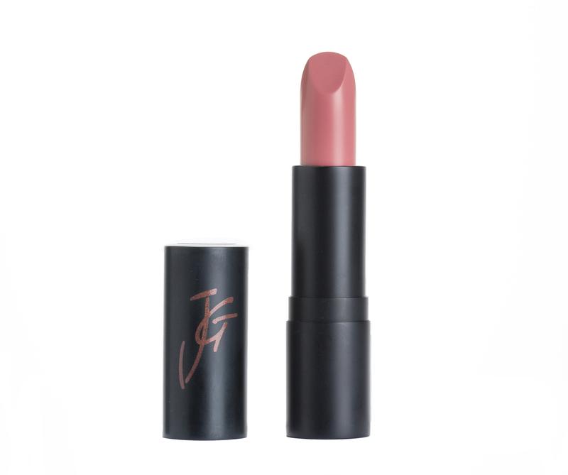 John van G matte lipstick in shade 160, showcasing the smooth, vibrant pink color and sleek packaging.