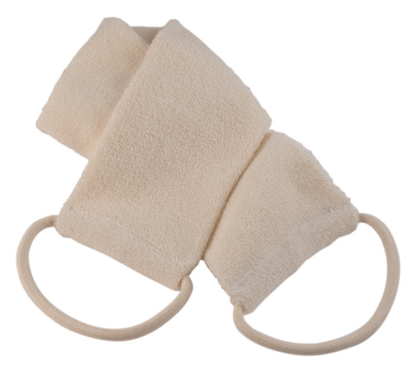 Naturae Donum scrub band with nettle, body sponge for gentle exfoliation, natural skincare product in a single piece