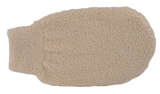 Naturalex Donum bio cotton hand scrubber, soft exfoliating sponge for body cleansing, natural fiber, single piece.