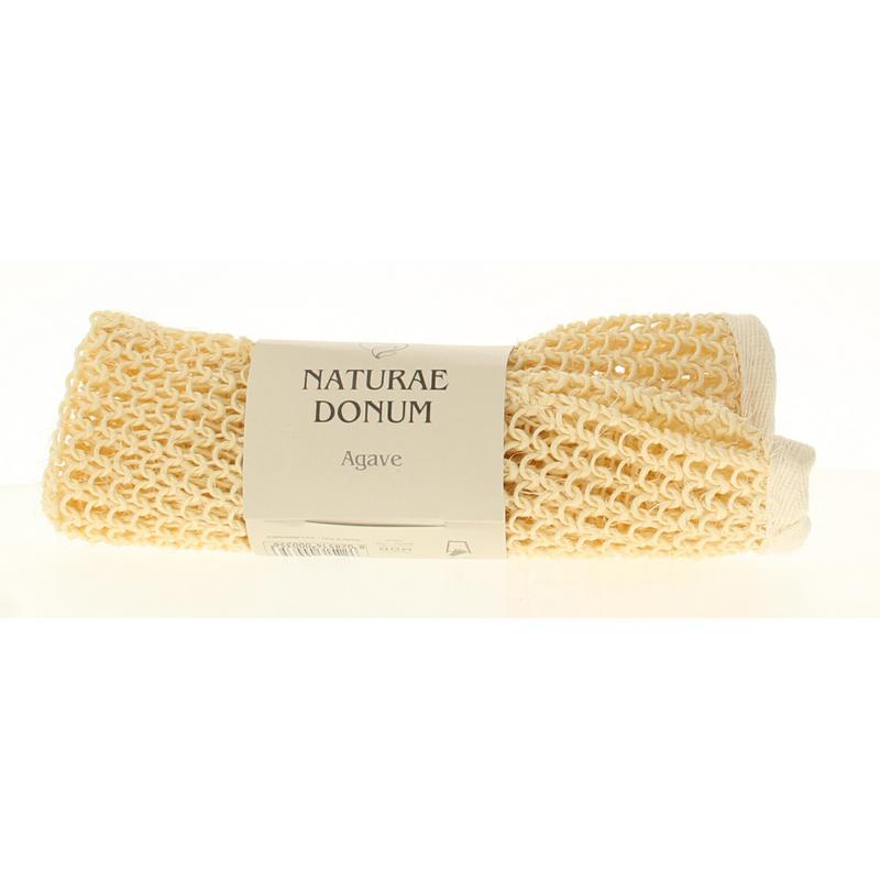 Naturae Donum 100% sisal hand scrubber glove for body exfoliation, natural textured exfoliating sponge or brush.