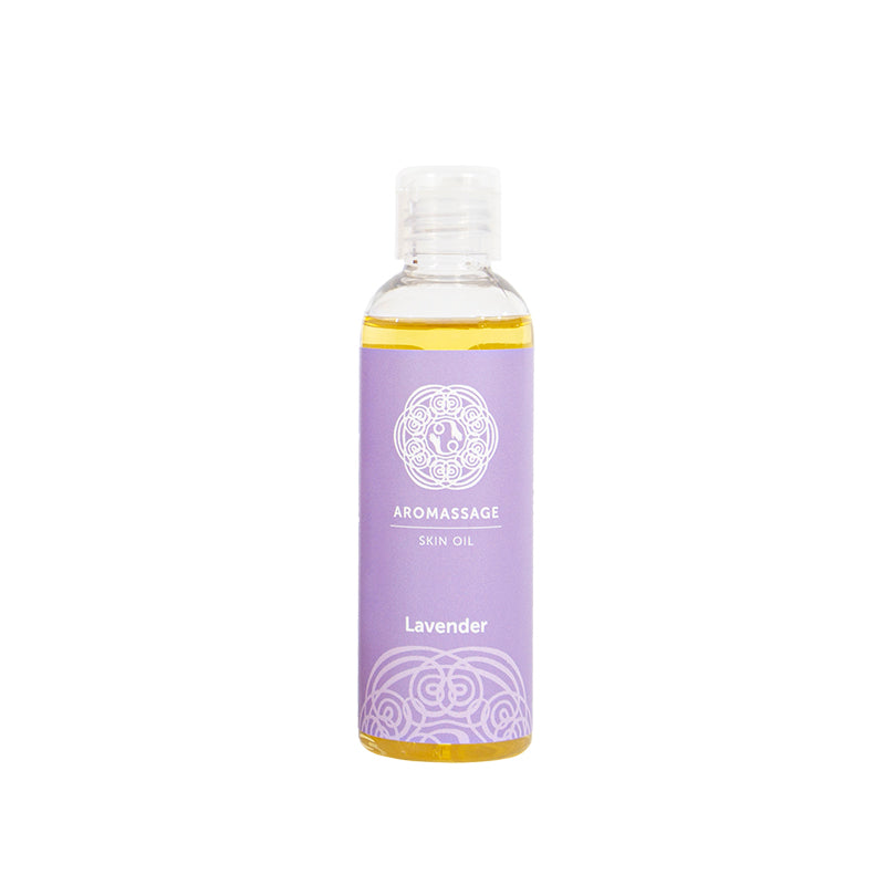 Chi Aromassage Lavender body care oil in a 100ml bottle, featuring a lavender-scented massage oil for skin relaxation.