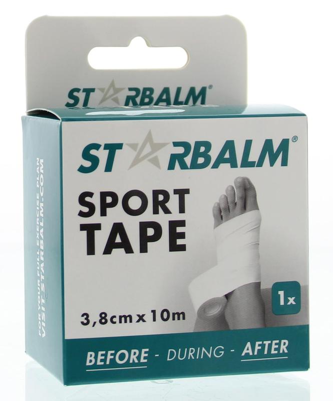 Star balm sport tape 3.8cm x 10m in a single box, flexible athletic tape for sports injuries and support.