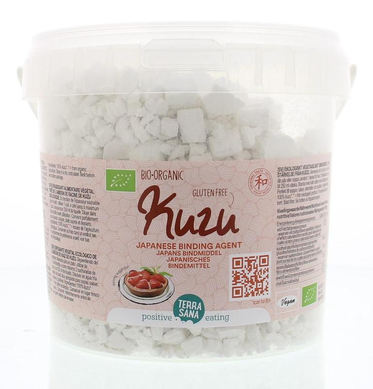 Organic TerraSana Kuzu white gluten-free flour in a 750g package, shown in a clear image highlighting the product and branding.