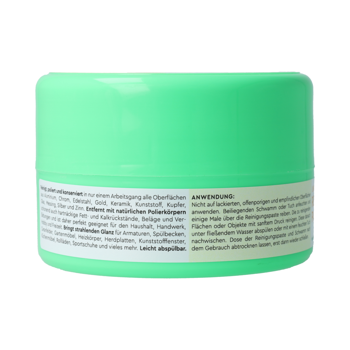 Planet Pure universele reinigingspasta Lemon in 300g jar, natural cleaning product with lemon scent, suitable for various surfaces.