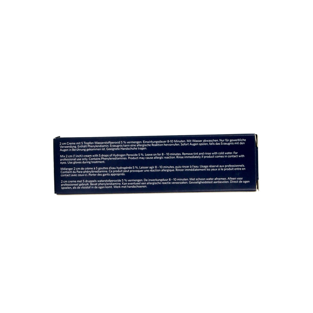 Combinal brow and eyelash tint in blue and black, 15ml, with visible tinting kit and applicator brushes.