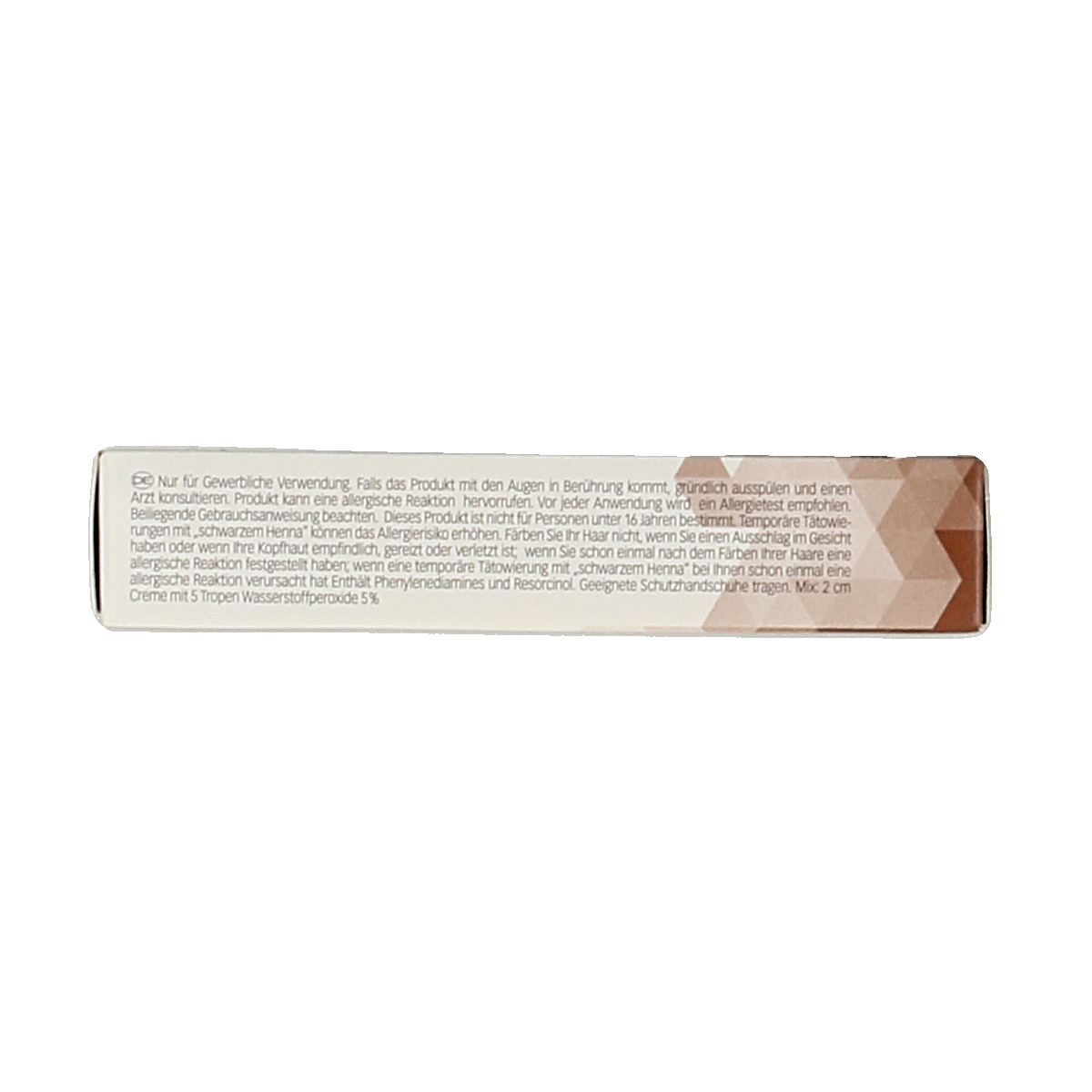 Combinal Wenkbrauwen Wimperverf in bruin, 15ml, showing the cream dye tube used for eyebrow and eyelash coloring.